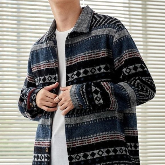 . Other - Blue Mens Tweed Overcoat